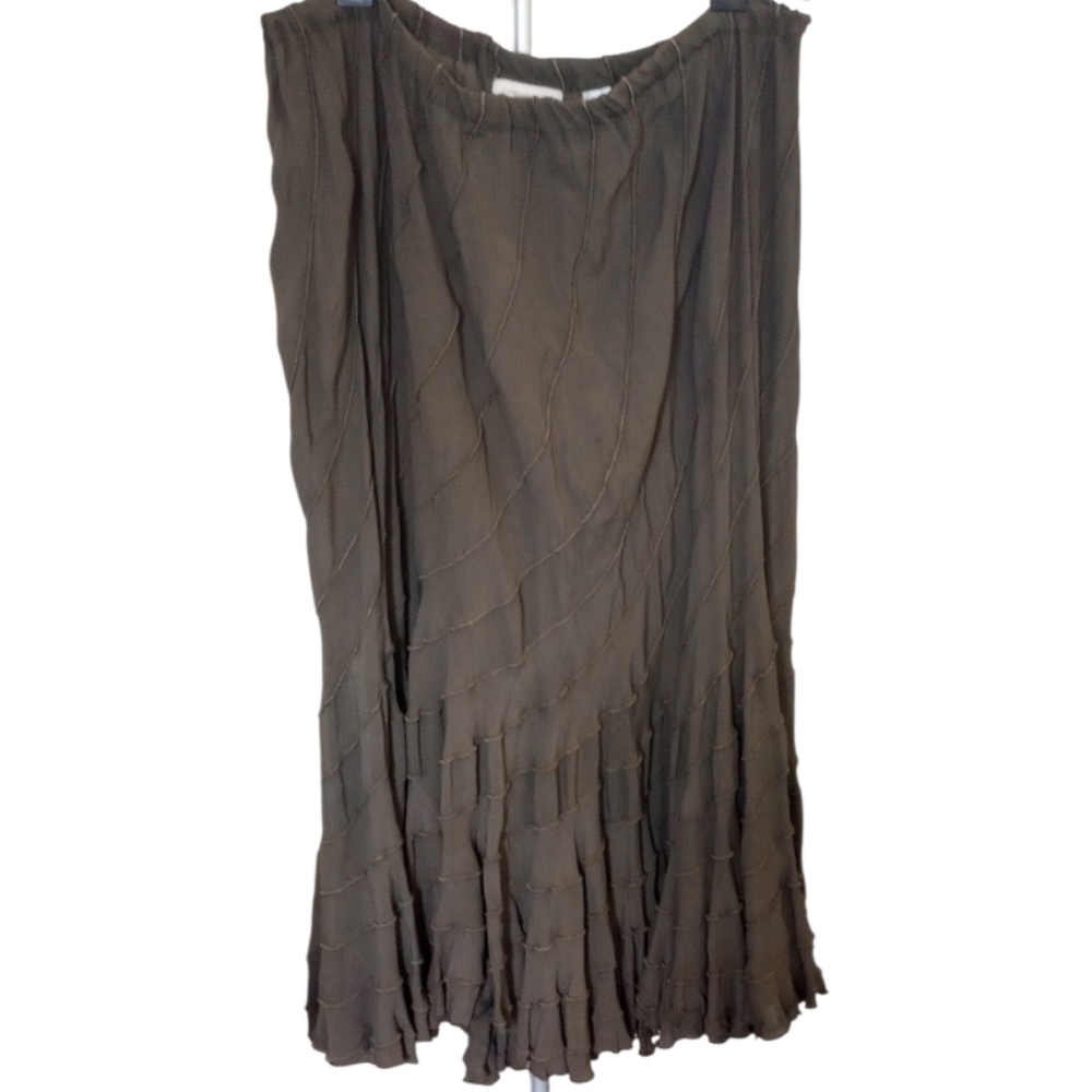 Coldwater Creek Elegant Brown Maxi Skirt